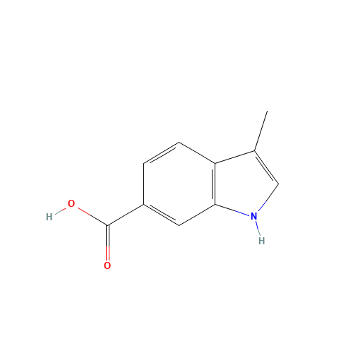 3-methyl-1H-indole-6-carboxylic acid (CAS: 201286-69-3) - Chemical Structure and Molecular Formula 