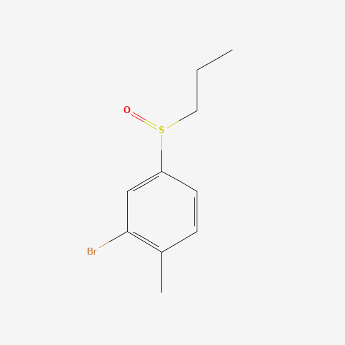 2-bromo-1-methyl-4-propylsulfinylbenzene (CAS: 1240288-63-4) - Chemical Structure and Molecular Formula 