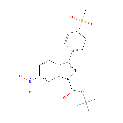 tert-butyl 3-(4-methylsulfonylphenyl)-6-nitroindazole-1-carboxylate (CAS: 1391625-22-1) - Related Chemical Product