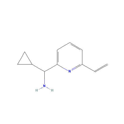 cyclopropyl-(6-ethenylpyridin-2-yl)methanamine (CAS: 881211-05-8) - Chemical Structure and Molecular Formula 