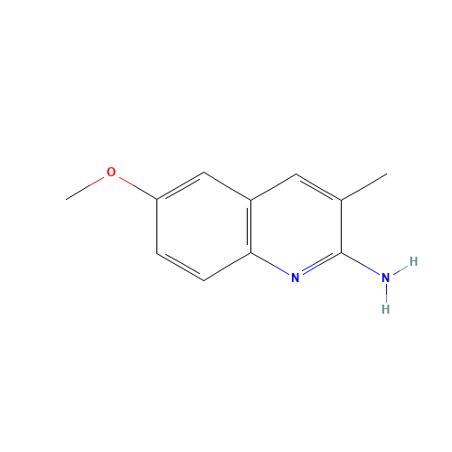 6-methoxy-3-methylquinolin-2-amine (CAS: 203506-30-3) - Chemical Structure and Molecular Formula 