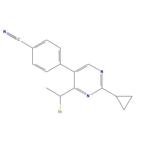 4-[4-(1-bromoethyl)-2-cyclopropylpyrimidin-5-yl]benzonitrile (CAS: 918422-31-8) - Related Chemical Product
