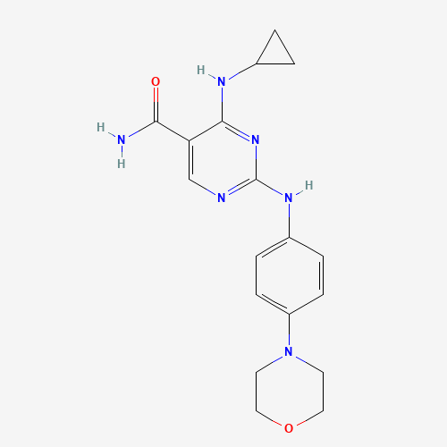 4-(cyclopropylamino)-2-(4-morpholin-4-ylanilino)pyrimidine-5-carboxamide (CAS: 1198302-04-3) - Related Chemical Product