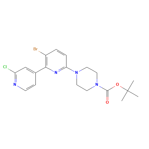 tert-butyl 4-[5-bromo-6-(2-chloropyridin-4-yl)pyridin-2-yl]piperazine-1-carboxylate (CAS: 1201674-82-9) - Related Chemical Product
