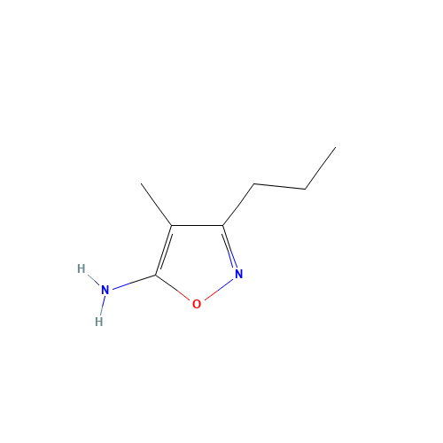 4-methyl-3-propyl-1,2-oxazol-5-amine (CAS: 909132-91-8) - Chemical Structure and Molecular Formula 