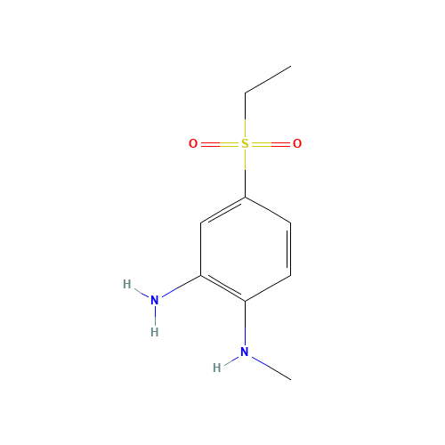 4-ethylsulfonyl-1-N-methylbenzene-1,2-diamine (CAS: 68502-19-2) - Chemical Structure and Molecular Formula 