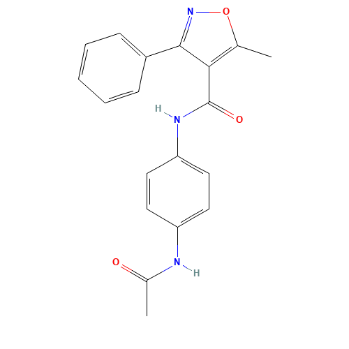 N-(4-acetamidophenyl)-5-methyl-3-phenyl-1,2-oxazole-4-carboxamide (CAS: 521300-00-5) - Related Chemical Product