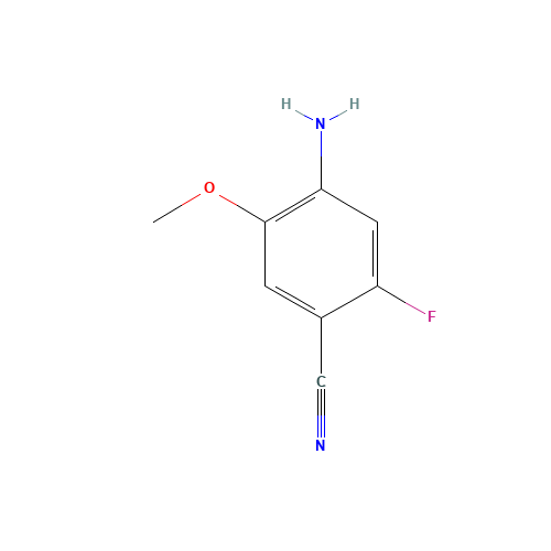 4-amino-2-fluoro-5-methoxybenzonitrile (CAS: 1441723-24-5) - Chemical Structure and Molecular Formula 