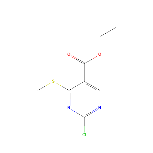 ethyl 2-chloro-4-methylsulfanylpyrimidine-5-carboxylate (CAS: 643086-93-5) - Chemical Structure and Molecular Formula 