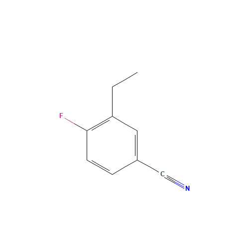 3-ethyl-4-fluorobenzonitrile (CAS: 869299-63-8) - Chemical Structure and Molecular Formula 