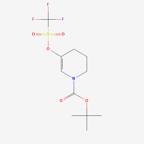 tert-butyl 5-(trifluoromethylsulfonyloxy)-3,4-dihydro-2H-pyridine-1-carboxylate (CAS: 149108-74-7) - Chemical Structure and Molecular Formula 