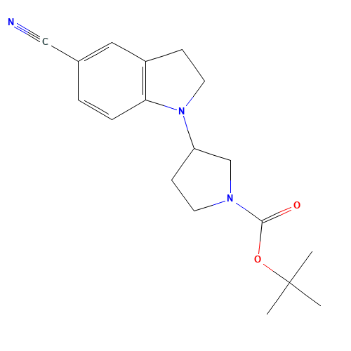 tert-butyl 3-(5-cyano-2,3-dihydroindol-1-yl)pyrrolidine-1-carboxylate (CAS: 1360095-67-5) - Related Chemical Product