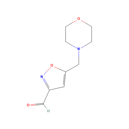 5-(morpholin-4-ylmethyl)-1,2-oxazole-3-carbaldehyde (CAS: 893749-85-4) - Chemical Structure and Molecular Formula 