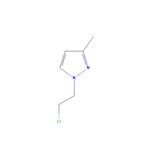 1-(2-chloroethyl)-3-methylpyrazole (CAS: 96450-55-4) - Chemical Structure and Molecular Formula 