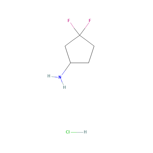 3,3-difluorocyclopentan-1-amine;hydrochloride (CAS: 939398-48-8) - Chemical Structure and Molecular Formula 