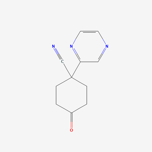 4-oxo-1-pyrazin-2-ylcyclohexane-1-carbonitrile (CAS: 960371-24-8) - Related Chemical Product