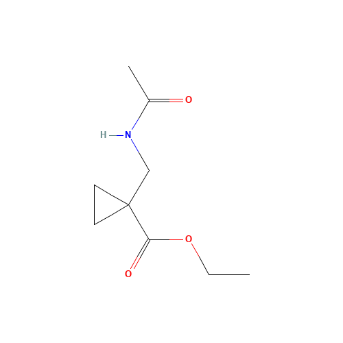 ethyl 1-(acetamidomethyl)cyclopropane-1-carboxylate (CAS: 400840-98-4) - Chemical Structure and Molecular Formula 