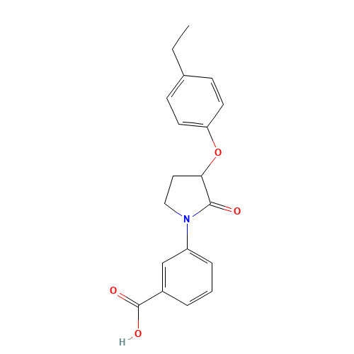 3-[3-(4-ethylphenoxy)-2-oxopyrrolidin-1-yl]benzoic acid (CAS: 649774-27-6) - Related Chemical Product