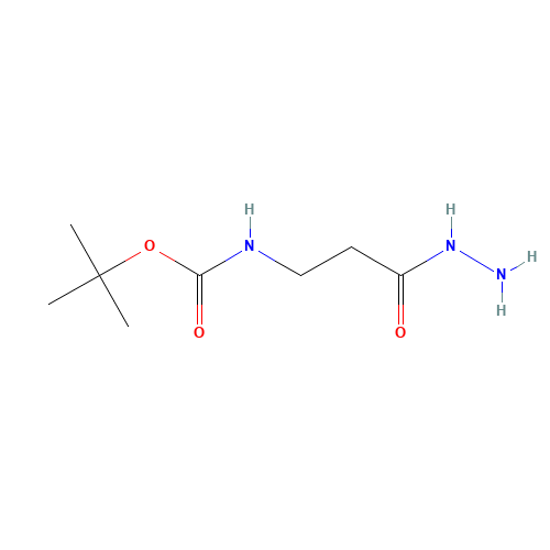 tert-butyl N-(3-hydrazinyl-3-oxopropyl)carbamate (CAS: 42116-56-3) - Chemical Structure and Molecular Formula 