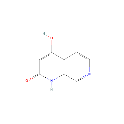 4-hydroxy-1H-1,7-naphthyridin-2-one (CAS: 54920-76-2) - Chemical Structure and Molecular Formula 