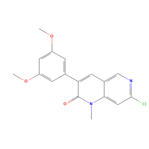 7-chloro-3-(3,5-dimethoxyphenyl)-1-methyl-1,6-naphthyridin-2-one (CAS: 1538605-20-7) - Related Chemical Product