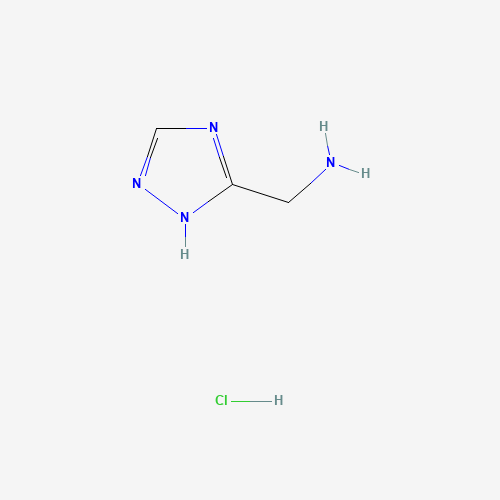 1H-1,2,4-triazol-5-ylmethanamine;hydrochloride (CAS: 1197157-75-7) - Chemical Structure and Molecular Formula 