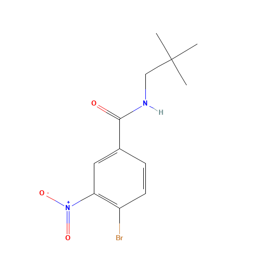 4-bromo-N-(2,2-dimethylpropyl)-3-nitrobenzamide (CAS: 776315-28-7) - Chemical Structure and Molecular Formula 