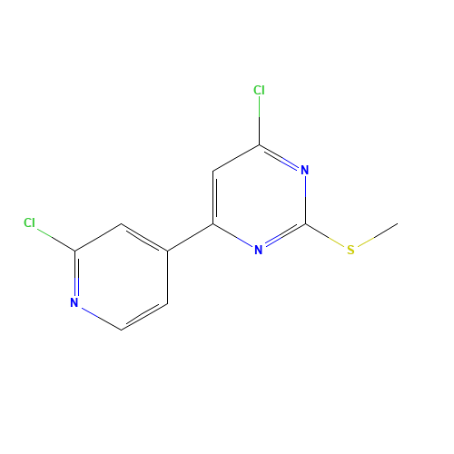 4-chloro-6-(2-chloropyridin-4-yl)-2-methylsulfanylpyrimidine (CAS: 861417-49-4) - Related Chemical Product