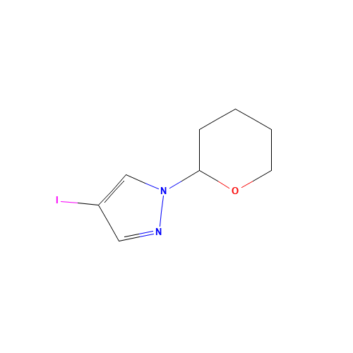 4-iodo-1-(oxan-2-yl)pyrazole (CAS: 938066-17-2) - Chemical Structure and Molecular Formula 
