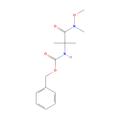 benzyl N-[1-[methoxy(methyl)amino]-2-methyl-1-oxopropan-2-yl]carbamate (CAS: 875549-00-1) - Related Chemical Product