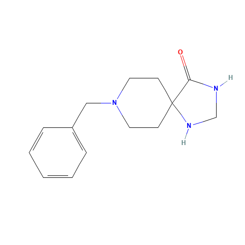 8-benzyl-1,3,8-triazaspiro[4.5]decan-4-one (CAS: 170921-48-9) - Chemical Structure and Molecular Formula 