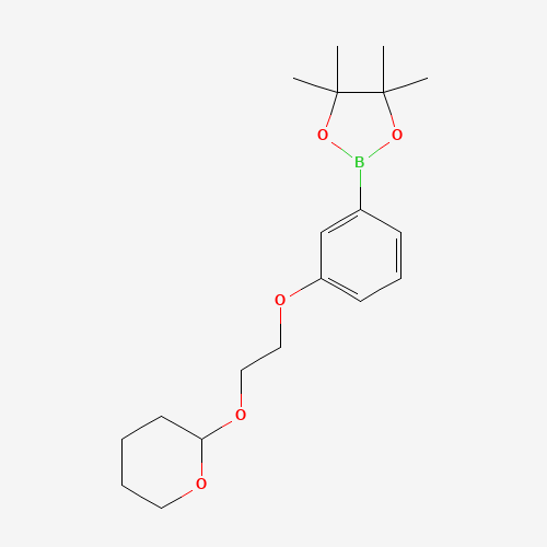 4,4,5,5-tetramethyl-2-[3-[2-(oxan-2-yloxy)ethoxy]phenyl]-1,3,2-dioxaborolane (CAS: 1334165-03-5) - Related Chemical Product