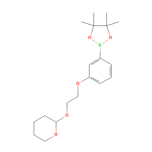 4,4,5,5-tetramethyl-2-[3-[2-(oxan-2-yloxy)ethoxy]phenyl]-1,3,2-dioxaborolane (CAS: 1334165-03-5) - Related Chemical Product