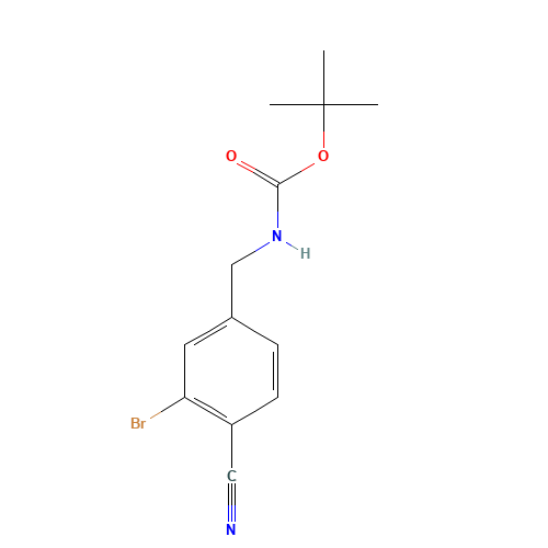 tert-butyl N-[(3-bromo-4-cyanophenyl)methyl]carbamate (CAS: 1177558-52-9) - Related Chemical Product