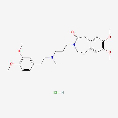 3-[3-[2-(3,4-dimethoxyphenyl)ethyl-methylamino]propyl]-7,8-dimethoxy-2,5-dihydro-1H-3-benzazepin-4-one;hydrochloride (CAS: 91940-87-3) - Related Chemical Product