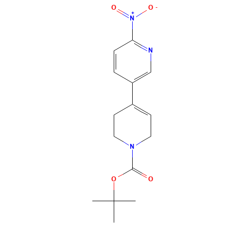 tert-butyl 4-(6-nitropyridin-3-yl)-3,6-dihydro-2H-pyridine-1-carboxylate (CAS: 1231930-22-5) - Chemical Structure and Molecular Formula 