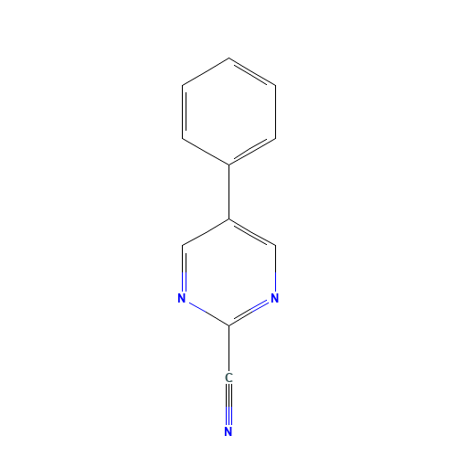 5-phenylpyrimidine-2-carbonitrile (CAS: 85386-18-1) - Chemical Structure and Molecular Formula 