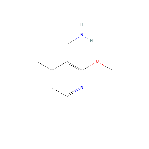 (2-methoxy-4,6-dimethylpyridin-3-yl)methanamine (CAS: 46002-83-9) - Chemical Structure and Molecular Formula 