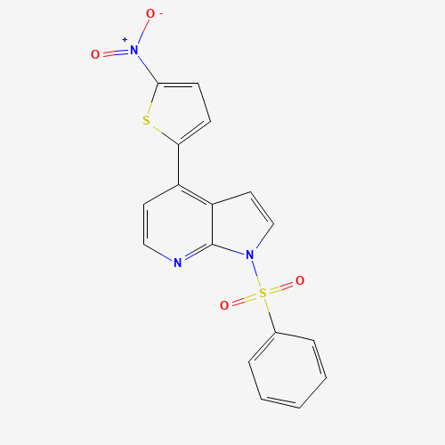 1-(benzenesulfonyl)-4-(5-nitrothiophen-2-yl)pyrrolo[2,3-b]pyridine (CAS: 943321-85-5) - Related Chemical Product