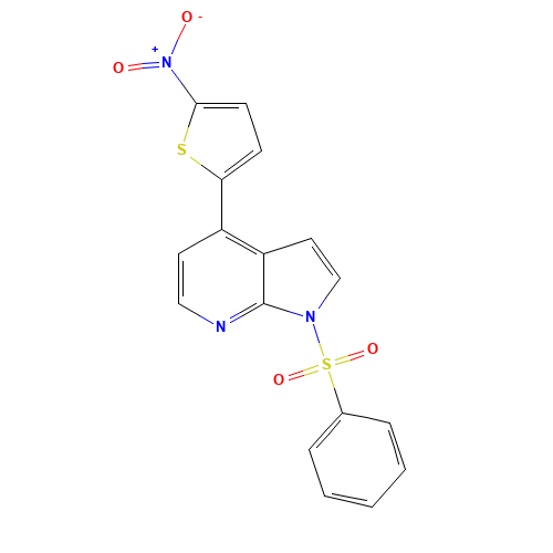 1-(benzenesulfonyl)-4-(5-nitrothiophen-2-yl)pyrrolo[2,3-b]pyridine (CAS: 943321-85-5) - Related Chemical Product
