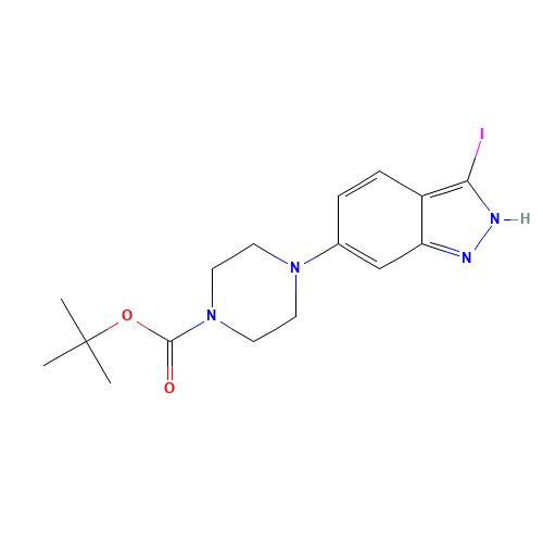 tert-butyl 4-(3-iodo-2H-indazol-6-yl)piperazine-1-carboxylate (CAS: 744219-44-1) - Related Chemical Product