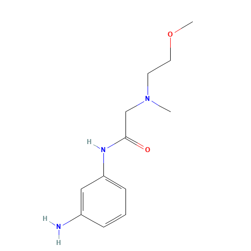 N-(3-aminophenyl)-2-[2-methoxyethyl(methyl)amino]acetamide (CAS: 891856-40-9) - Chemical Structure and Molecular Formula 