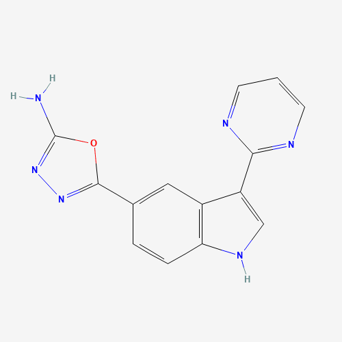 5-(3-pyrimidin-2-yl-1H-indol-5-yl)-1,3,4-oxadiazol-2-amine (CAS: 1401346-20-0) - Related Chemical Product