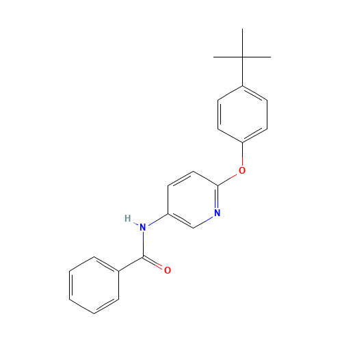 N-[6-(4-tert-butylphenoxy)pyridin-3-yl]benzamide (CAS: 224804-51-7) - Chemical Structure and Molecular Formula 