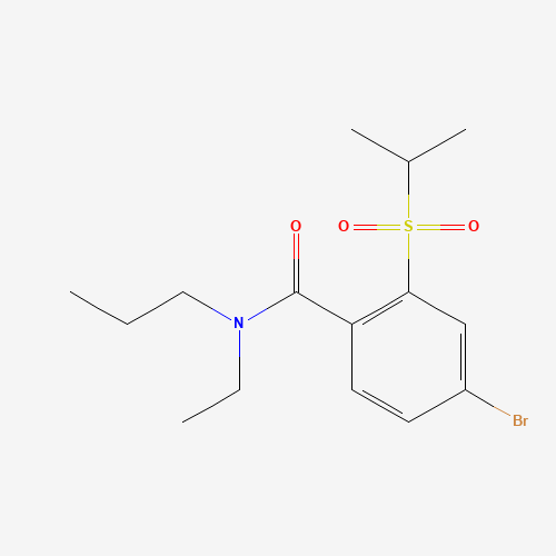 4-bromo-N-ethyl-2-propan-2-ylsulfonyl-N-propylbenzamide (CAS: 1240289-00-2) - Chemical Structure and Molecular Formula 