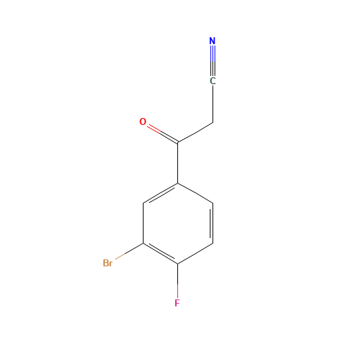 3-(3-bromo-4-fluorophenyl)-3-oxopropanenitrile (CAS: 914636-74-1) - Chemical Structure and Molecular Formula 