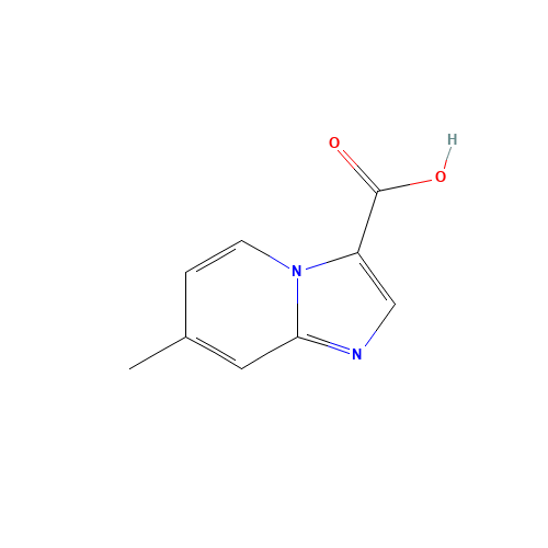 7-methylimidazo[1,2-a]pyridine-3-carboxylic acid (CAS: 21801-80-9) - Chemical Structure and Molecular Formula 