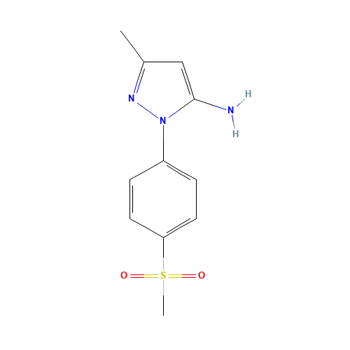 5-methyl-2-(4-methylsulfonylphenyl)pyrazol-3-amine (CAS: 1417332-70-7) - Related Chemical Product