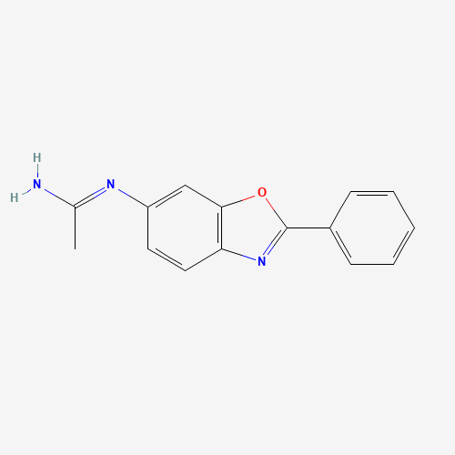 N'-(2-phenyl-1,3-benzoxazol-6-yl)ethanimidamide (CAS: 863770-79-0) - Chemical Structure and Molecular Formula 