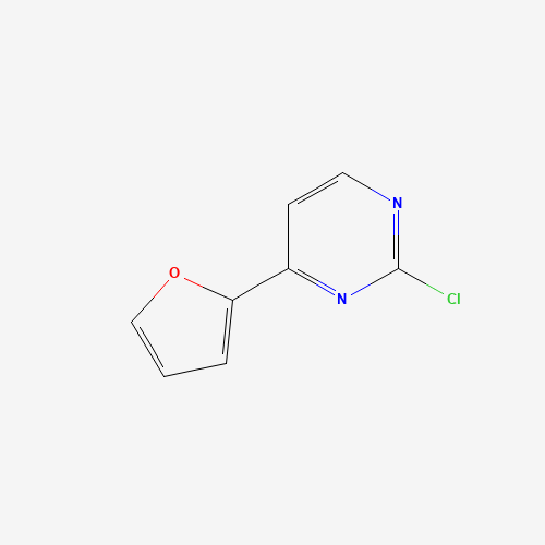 2-chloro-4-(furan-2-yl)pyrimidine (CAS: 124959-28-0) - Chemical Structure and Molecular Formula 